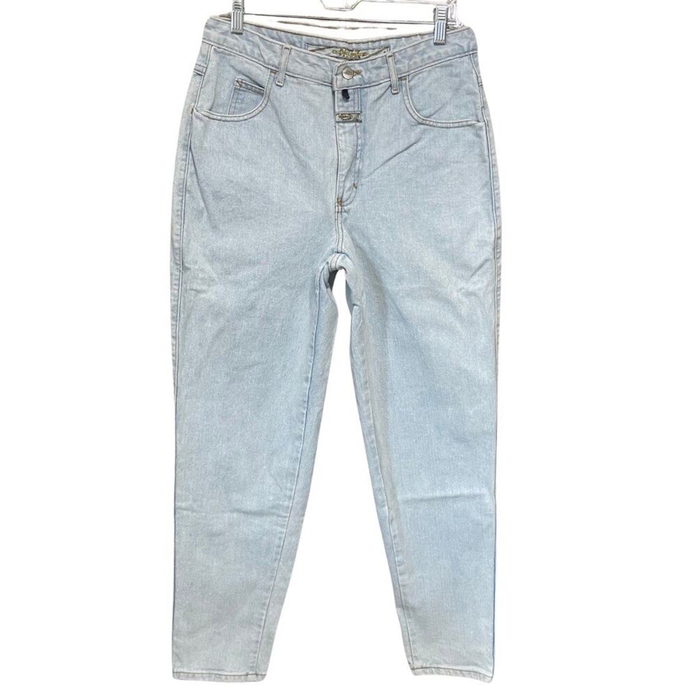 VTG Marithe Francois Girbaud HIGH RISE JEANS Size 13/14 29” Light Wash Tapered